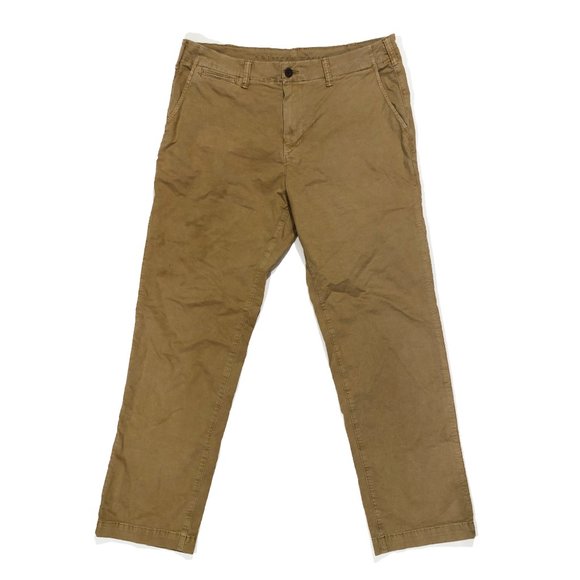 American Eagle Mens Size 40x36 Tan Khakis Cotton Original Straight Flex Jeans - Picture 1 of 7
